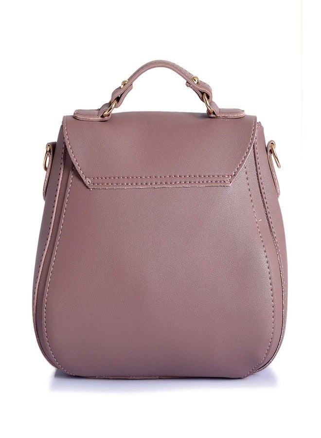 Lino Perros Lavendar Leatherette Satchel (Purple) - Image 4